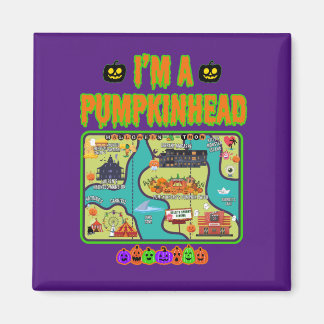 Je suis un Citrouille Head Magnet avec carte