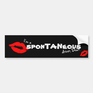 Je suis un conducteur spontané Cher Sticker à lèvr