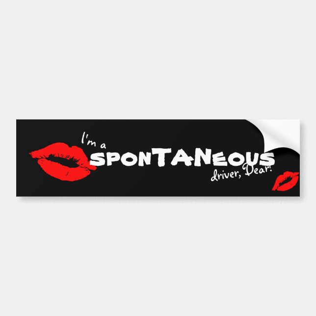 Je suis un conducteur spontané Cher Sticker à lèvr (Devant)