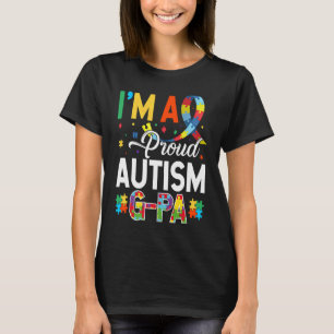 Je suis un grand-père autiste fier, T-shirt à manc