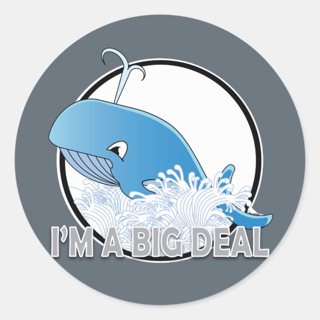 Je suis un gros contrat - Sticker rond classique,  (Devant)