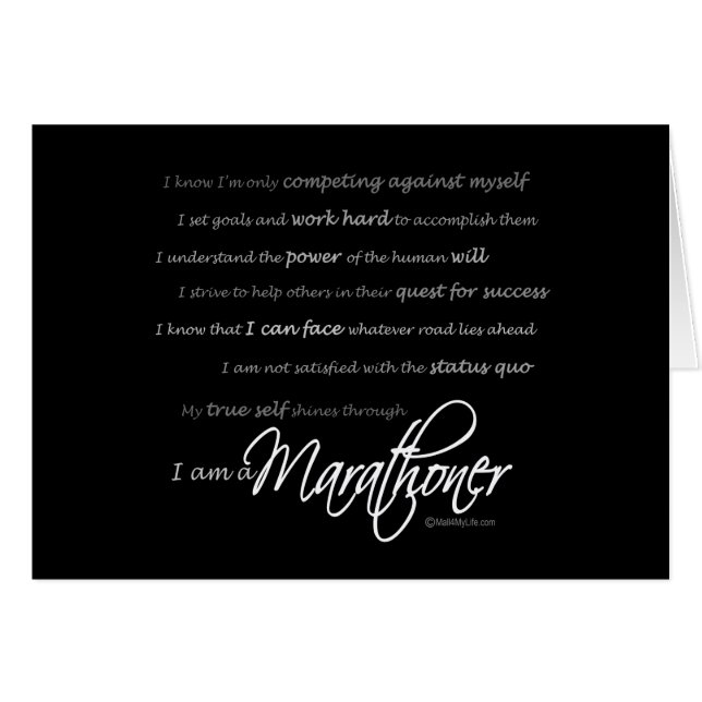 Je suis un Marathoner - manuscrit (Devant horizontal)