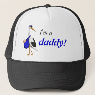 "Je suis un papa !" casquette avec la cigogne de