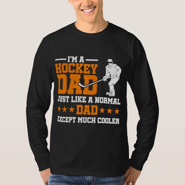 Je suis un papa de hockey Drôle T-shirt Fête des p (Devant)