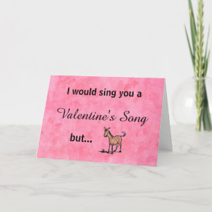 Je suis un petit cheval Carte Saint Valentin
