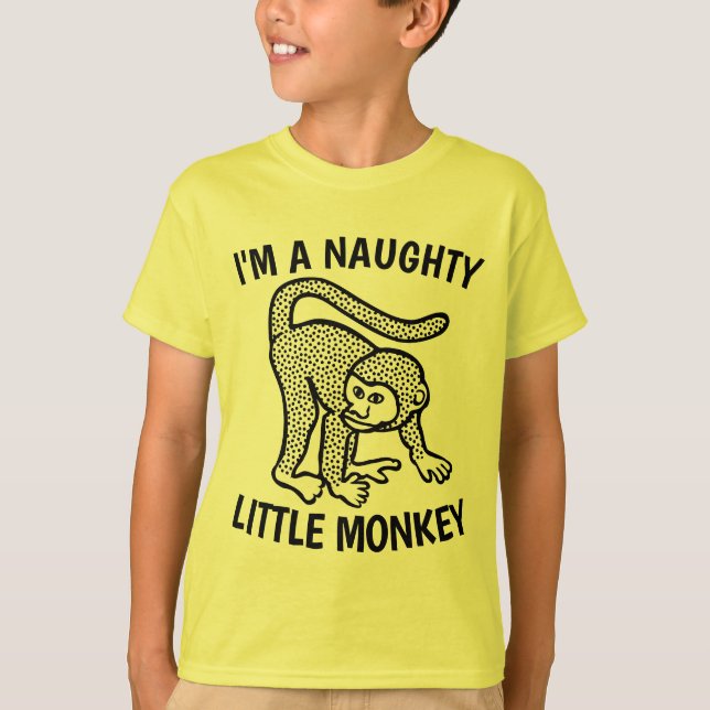 JE SUIS UN PETIT MONKEY FOU T-Shirts Pour Enfants (Devant)