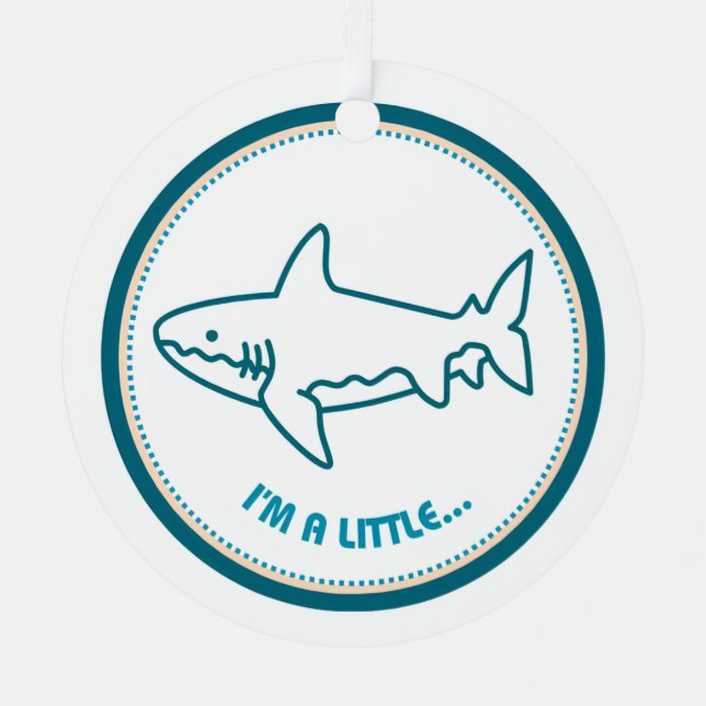 Je suis un peu... REQUIN! Ornement de Noël (Recto)