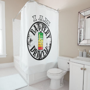 Je suis un rideau de douche à piles