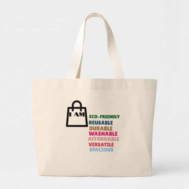 JE SUIS - Un Sac fourre-tout Qui Parle De Force" (Devant)