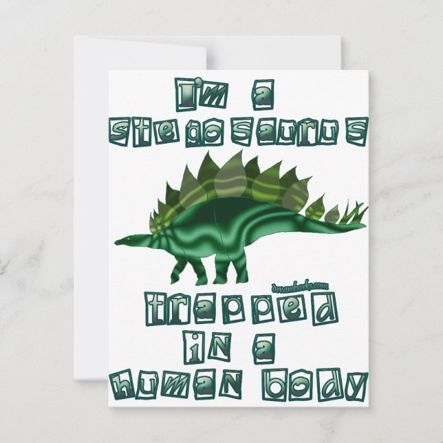 Je suis un Stegosaurus (Devant)