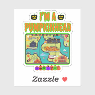 Je suis un Sticker de carte Pumpkinhead