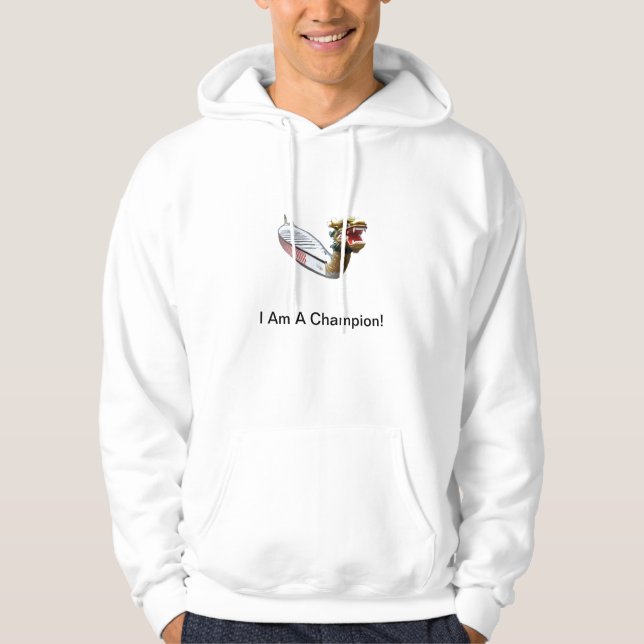 Je suis un sweat - shirt à capuche de champion (Devant)