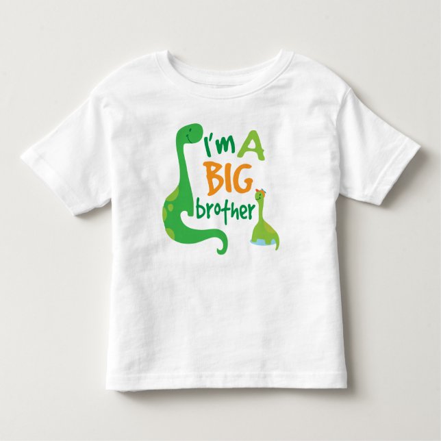 Je suis un T-shirt Big Brother Boys Dinosaur (Devant)