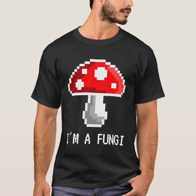 Je suis un T-shirt de champignon de pixel de (Devant)