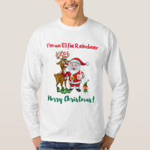 Je suis un T-shirt de Noël Elfie Reindeer