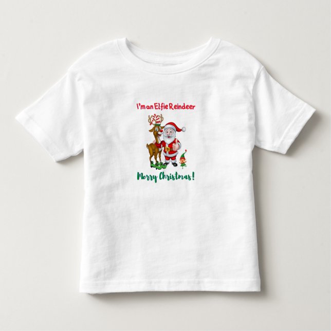 Je suis un T-shirt de Noël pour bébé Elfie Reindee (Devant)