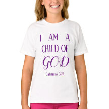 Je suis un T-shirt fille enfant de Dieu