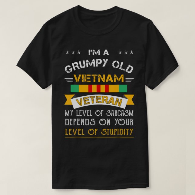Je Suis Un Vieux T-Shirt Vieux-Vieux-Vietnam Grump (Design devant)