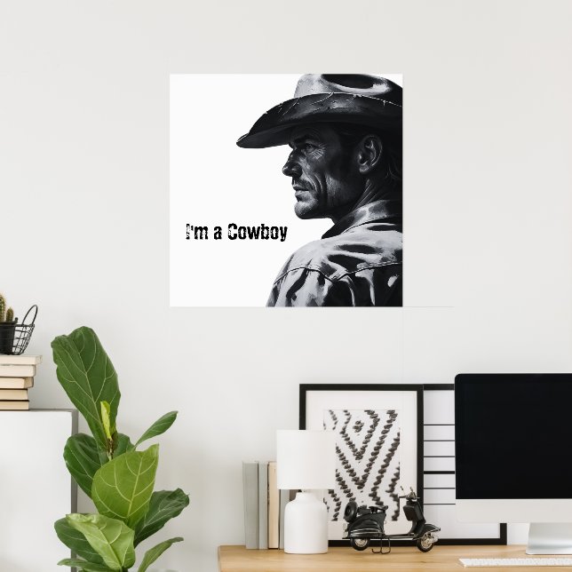 Je suis une affiche de cowboy | Cadeaux pour lui (Bureau à domicile)