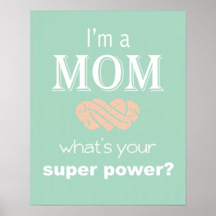 Je suis une affiche d'impression super puissance m