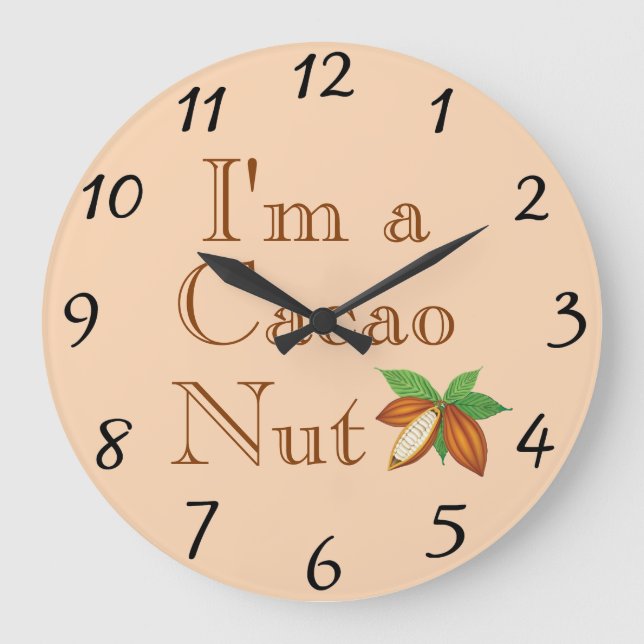 Je suis une horloge à mailles de cacao (Recto)