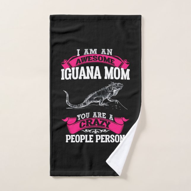 Je suis une maman Iguana géniale (Serviette à main)