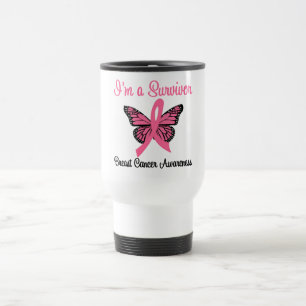 Je suis une tasse de voyage de cancer du sein de