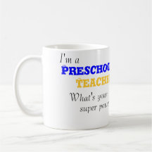 Je suis une tasse préscolaire de professeur