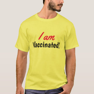 Je suis vacciné Texte T-Shirt Jaune