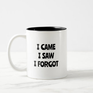 JE SUIS VENU, J'AI VU, J'AI OUBLIÉ Mug