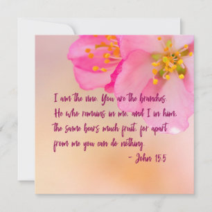 Je Suis Vine Christian Floral Inspirational