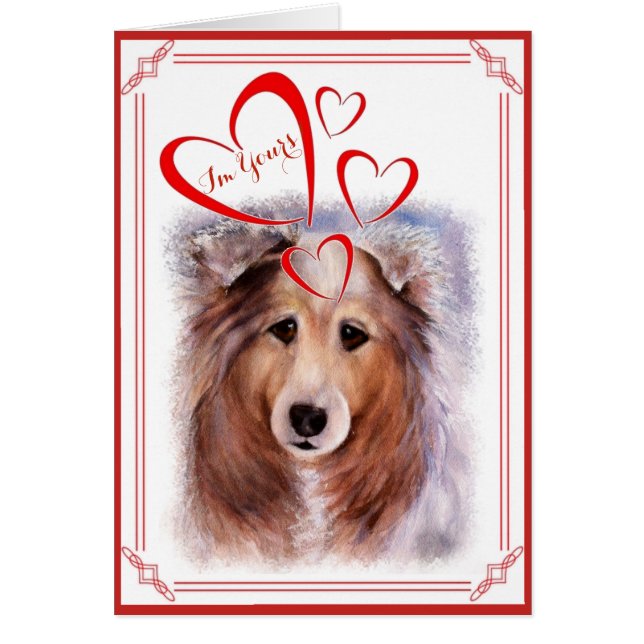 JE SUIS VOTRE GRAND COLLIE VALENTINE (Devant)