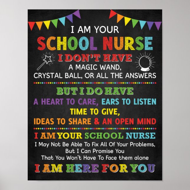 Je Suis Votre Infirmière À L'École Poster (Devant)