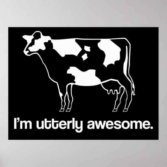 Je suis vraiment génial Poster de Vache drôle (Devant)