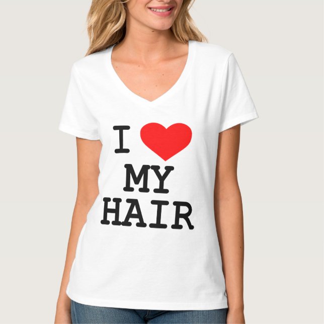 "Je T-shirt aime mes cheveux" (Devant)