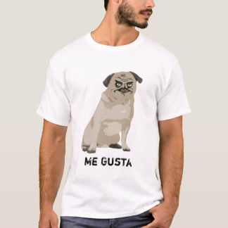 Je T-shirt de chien de carlin de rage de Gusta