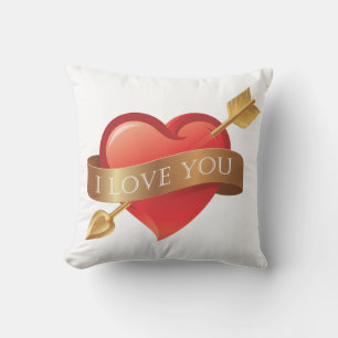 Je t'aime 7 Coussin de coeur