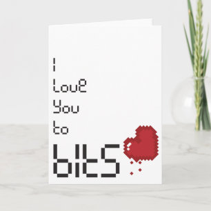 Je t'aime à la carte ringarde de coeur de