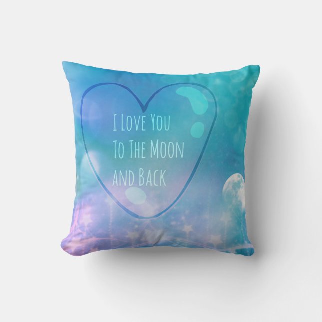 Je t'aime à la lune et au coussin fait sur (Recto)