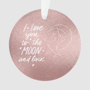 Je t'aime à la lune et l'or Rose arrière