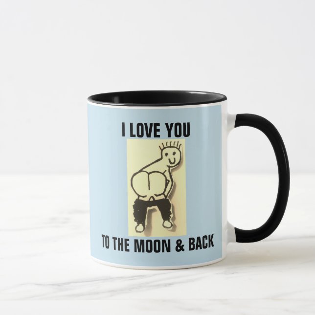 JE T'AIME À LA MOON & BACK BUTT GUY COFFEE MUG (Droite)