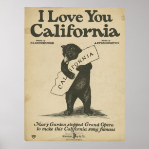 Je t'aime affiche de la Californie