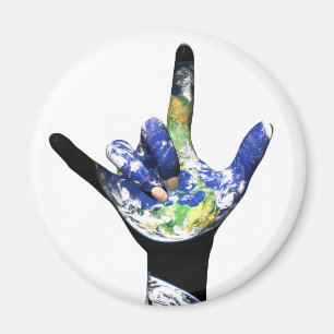 Je t'aime aimant de la terre de planète