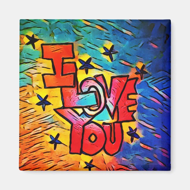 Je T'Aime Aimer Magnet (Devant)