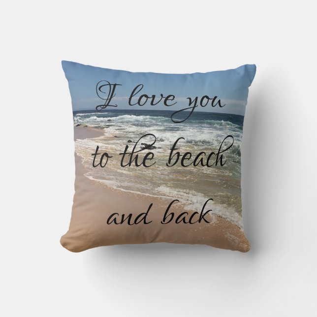 Je t'aime au coussin de plage et de dos (Recto)