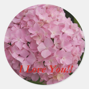 Je t'aime ! ! Autocollants d'hortensia