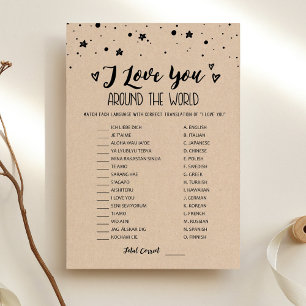 Je t'aime autour du monde avec la carte de jeu de