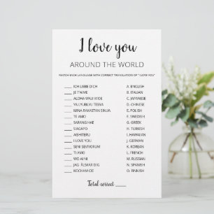 Je t'aime autour du monde jeu avec réponses