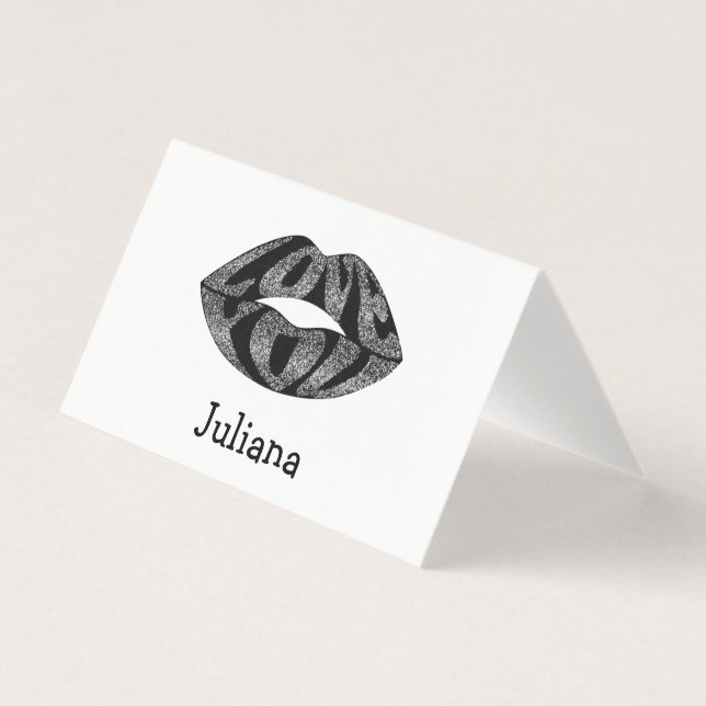 Je t'aime avec des lettres de parties scintillant  (Front)