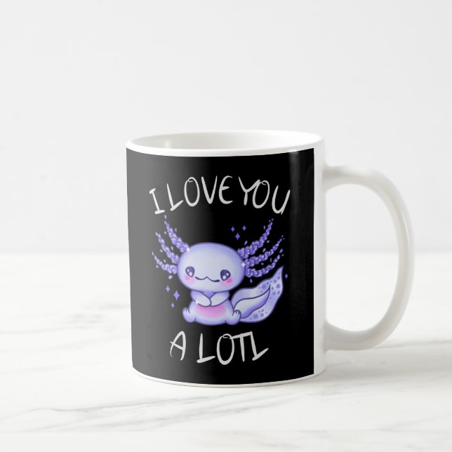 Je t'aime beaucoup Axolotl en amour Coffee Mug (Droite)